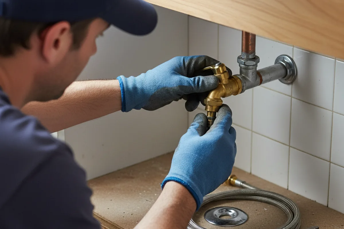 Shutoff valve and fitting work during Emergency Plumbing in Franktown